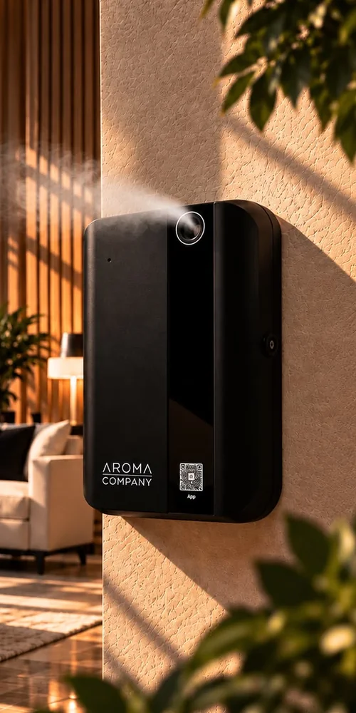 Aromatizador profesional BT500 negro para hoteles, shoppings y grandes locales comerciales — cobertura hasta 300m²
